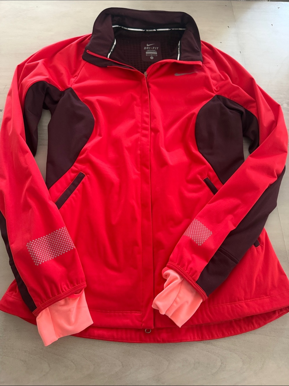 Nike Women’s Red and Maroon Dri-FIT Ski Jacket